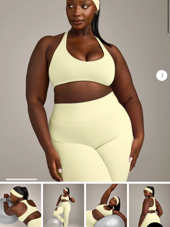 Oner Active Tops - Oner Active Soft Motion Bralette with Gray Logo Pastel Yellow Medium BNWT Gym